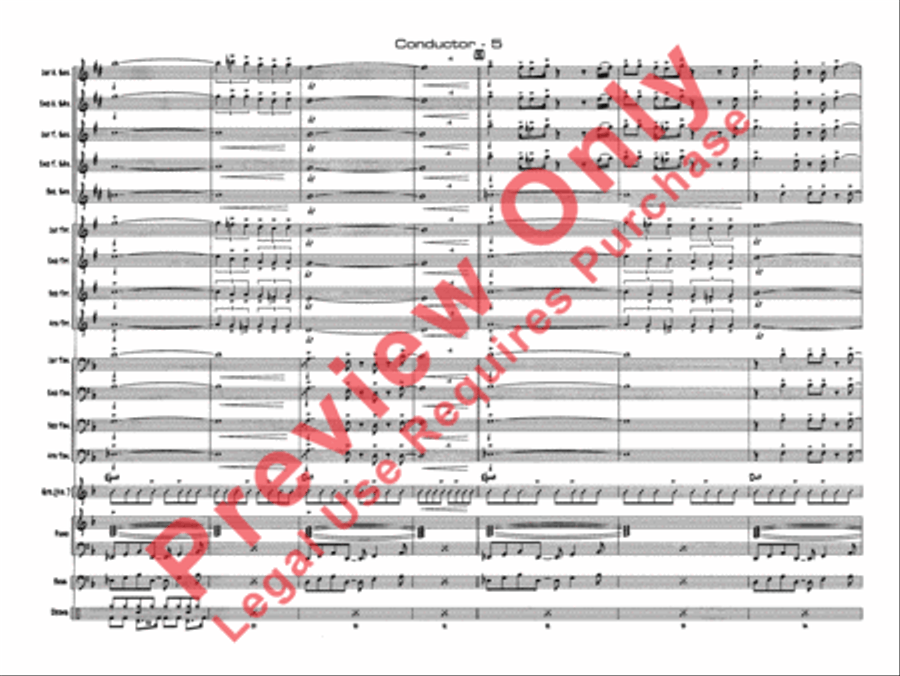 Shaft, Theme from Shaft, Theme from Jazz Ensemble scores gallery preview page 8