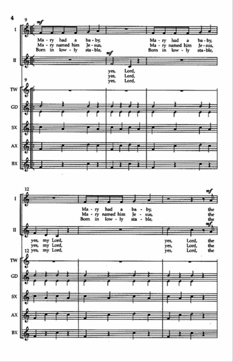 Mary Had a Baby Mary Had a Baby 2-Part scores gallery preview page 3