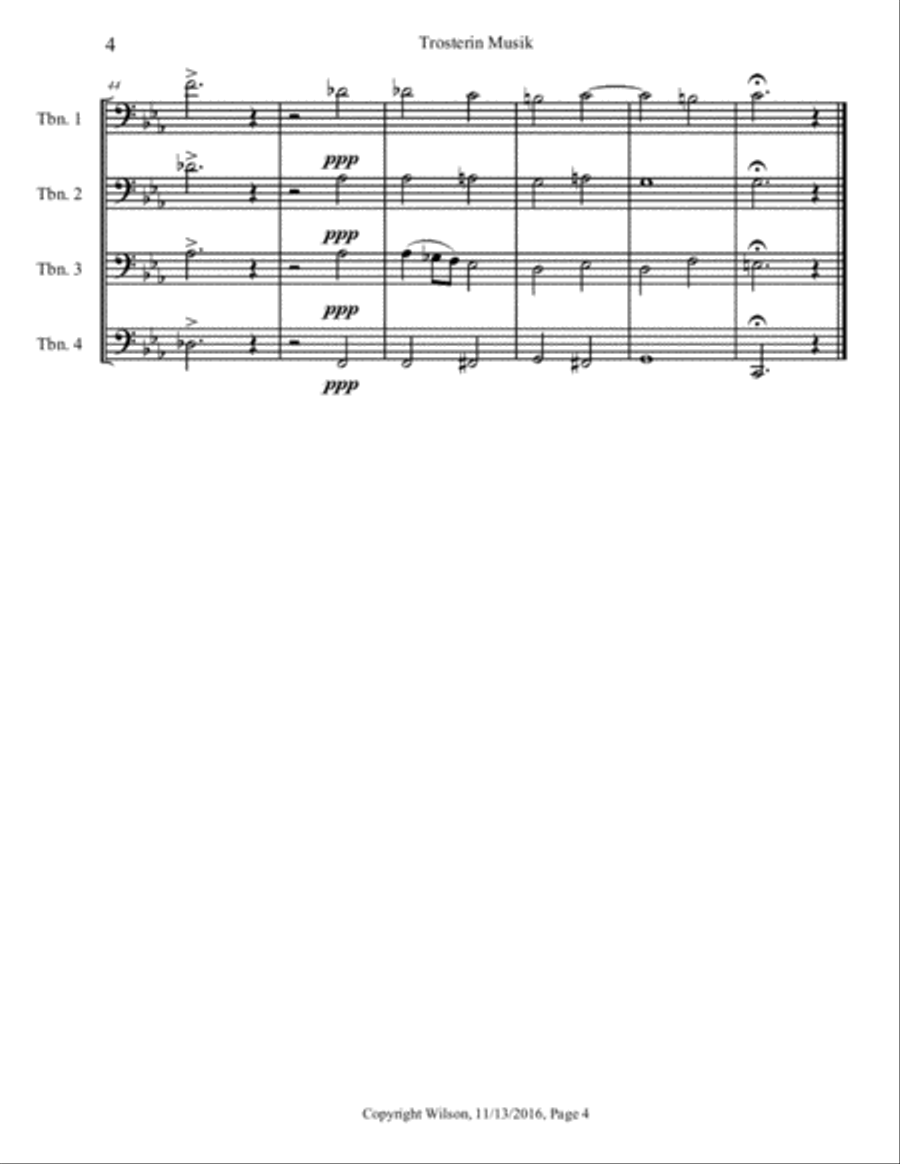Trosterin Musik Brass Quartet scores gallery preview page 5