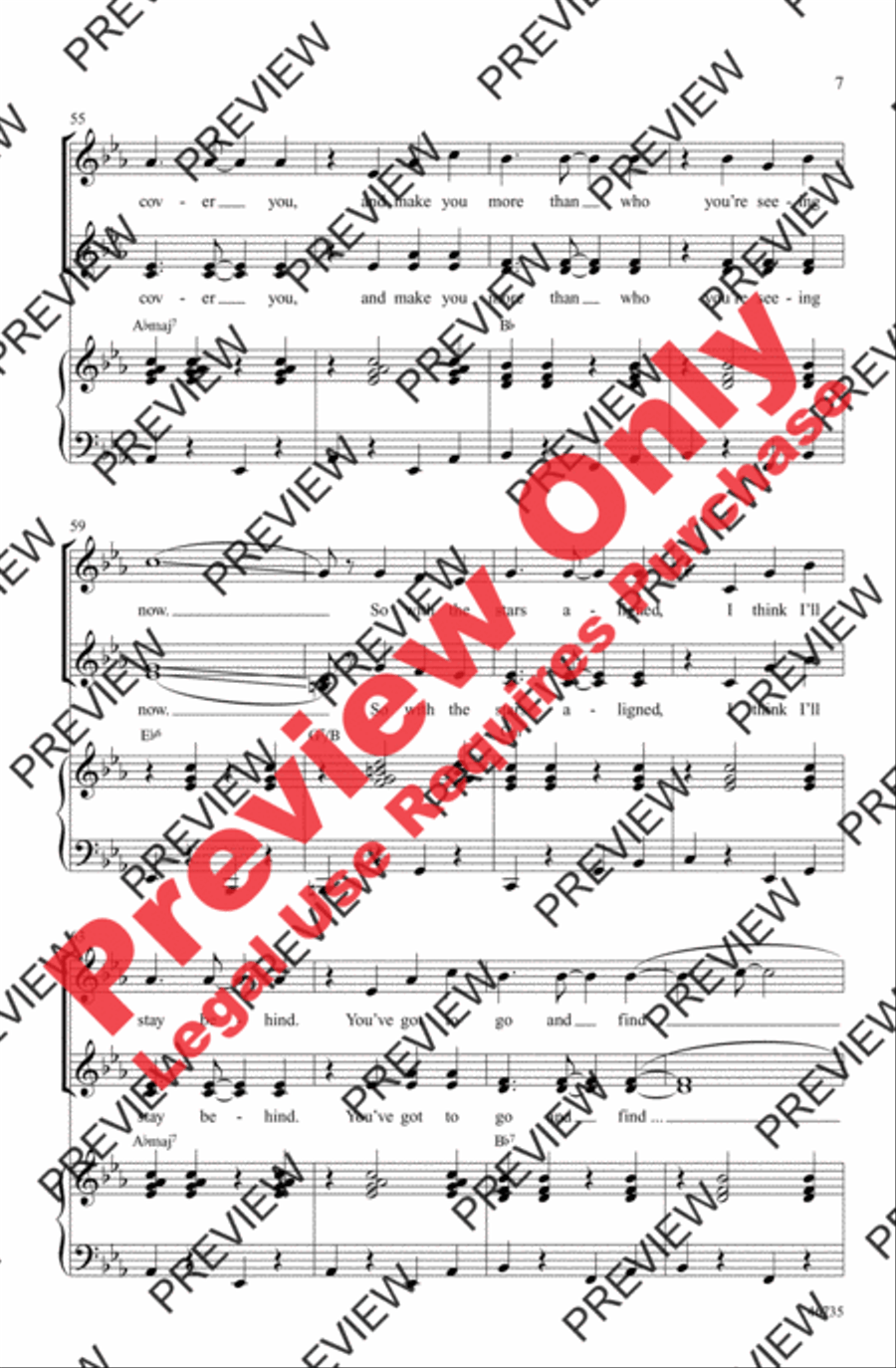 Someone in the Crowd by Pasek and Paul SSAA - Sheet Music page 7