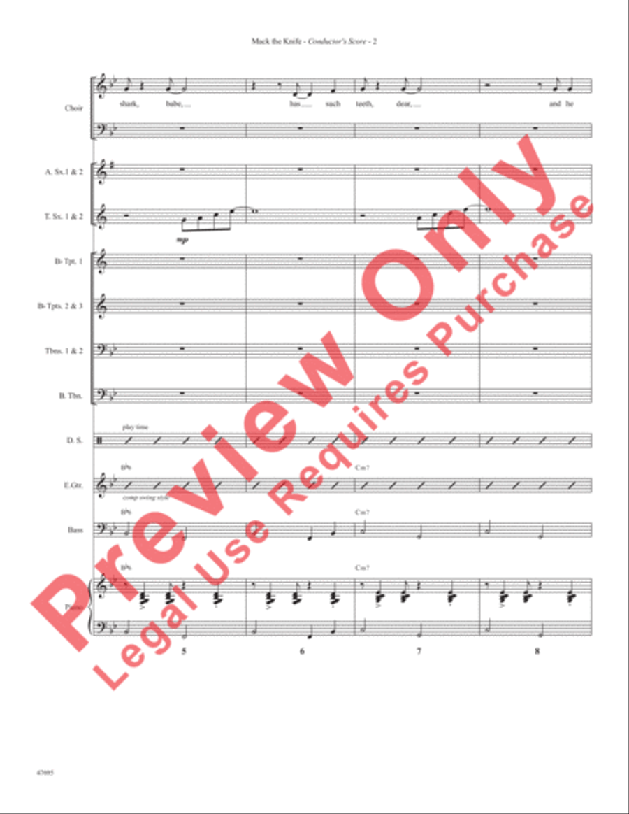 Mack the Knife Choir scores gallery preview page 4