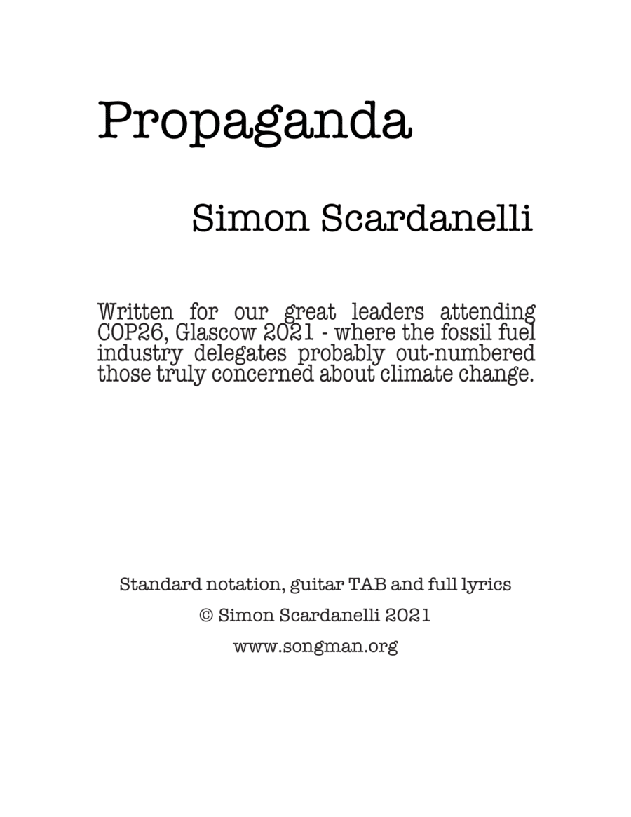 Propaganda Propaganda Acoustic Guitar scores gallery preview page 1