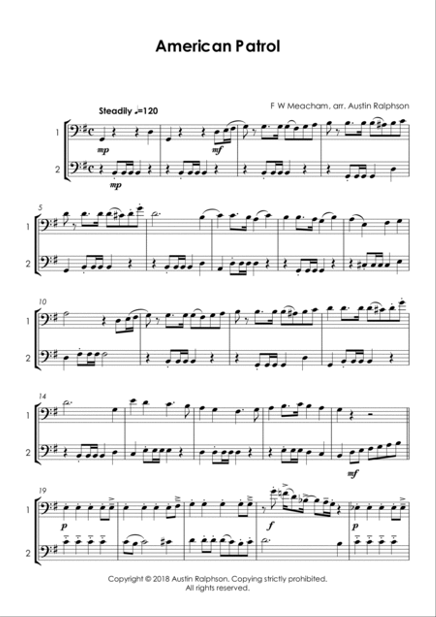 15 Bassoon Duets for Fun (popular classics) - various levels Woodwind Duet scores gallery preview page 6