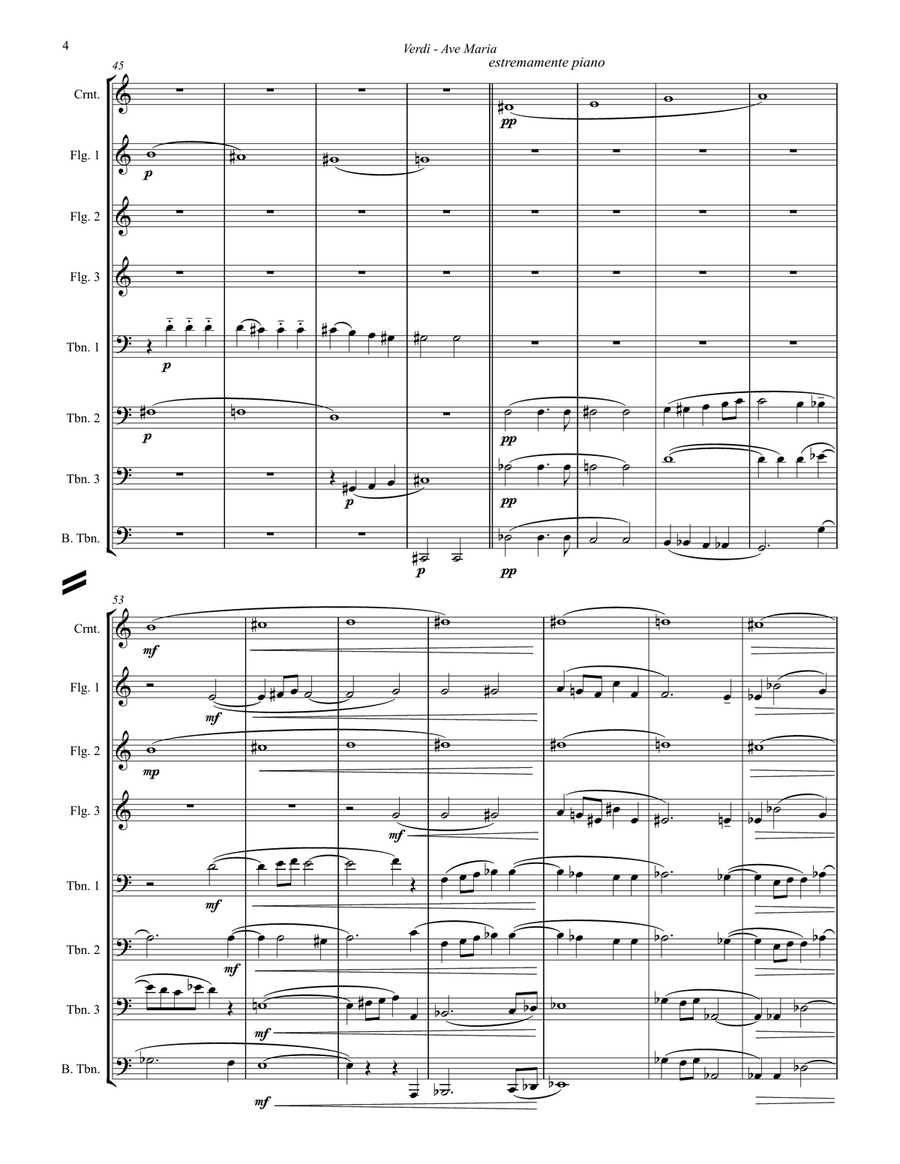 Ave Maria from Quattro Pezzi Sacri for 8-part Brass Ensemble Brass Ensemble scores gallery preview page 4