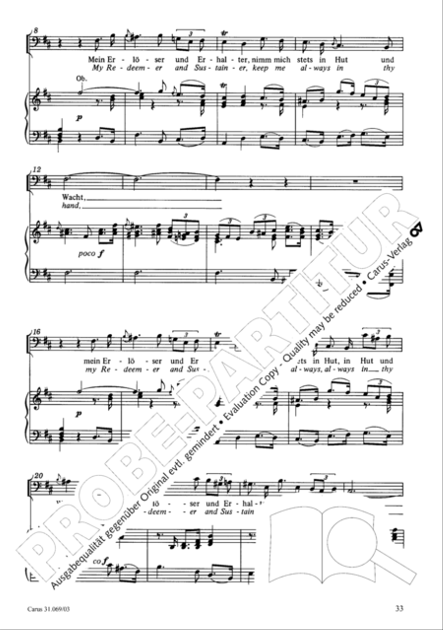 Praise the Lord, O my spirit (Lobe den Herrn, o meine Seele) 4-Part scores gallery preview page 33