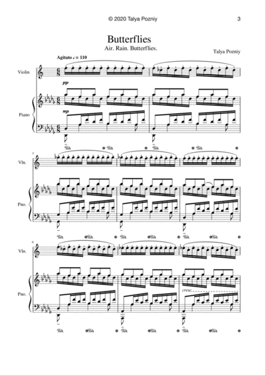Share Feelings (keys and fiddle) by Talya Pozniy String Duet scores gallery preview page 3