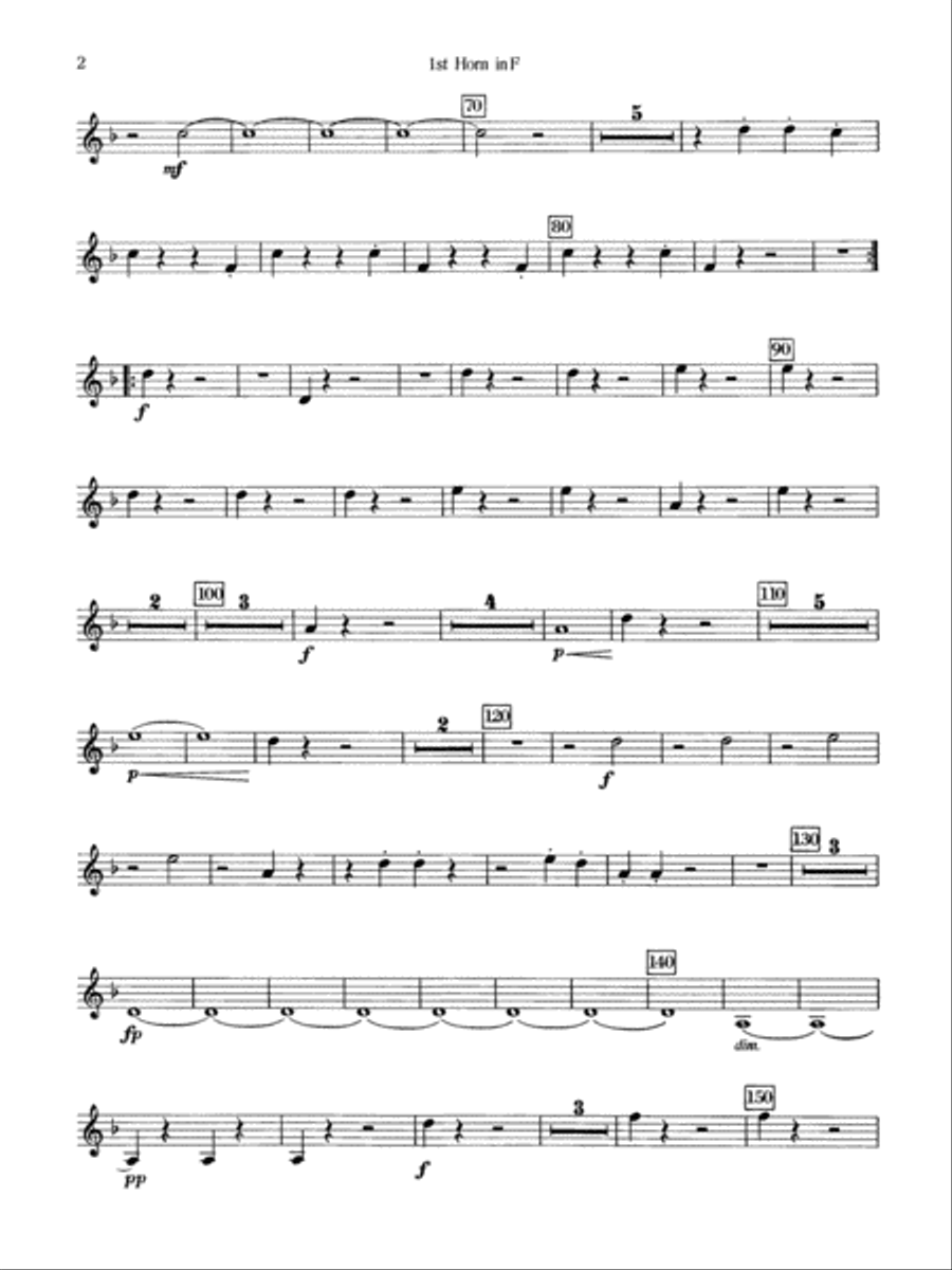 Mozart's Symphony No. 25 in G Minor, 1st & 2nd Movements: 1st F Horn Full Orchestra scores gallery preview page 2