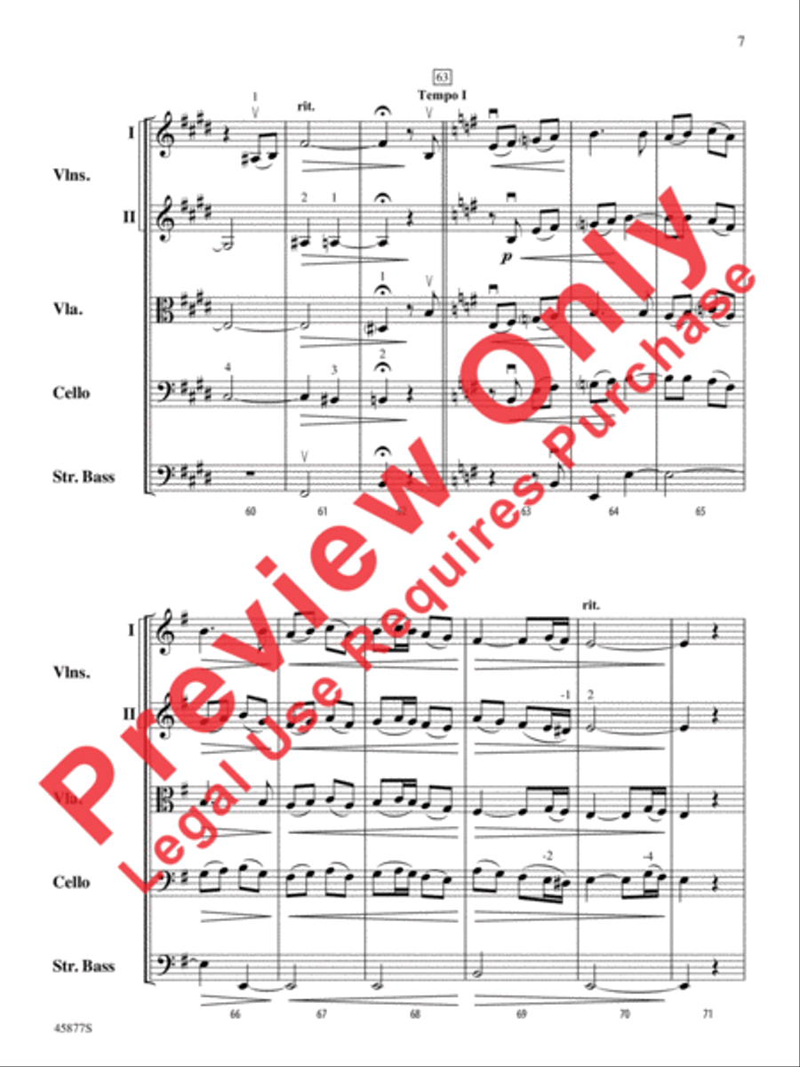 Old French Melody Old French Melody String Orchestra scores gallery preview page 7