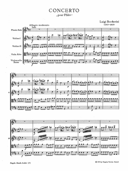 Konzert fur Flote und Streicher D major, Op. 27