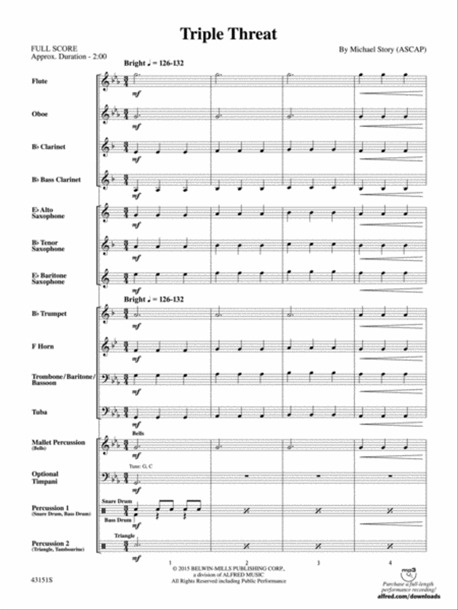 Triple Threat: Score Concert Band scores gallery preview page 2