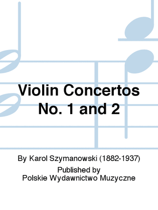 Book cover for Violin Concertos No. 1 and 2