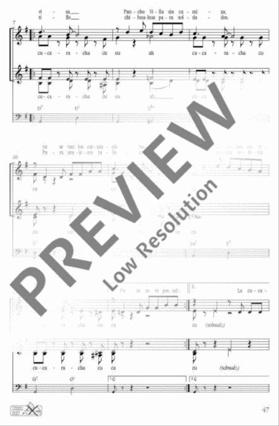 La Cucaracha SSAA scores gallery preview page 3