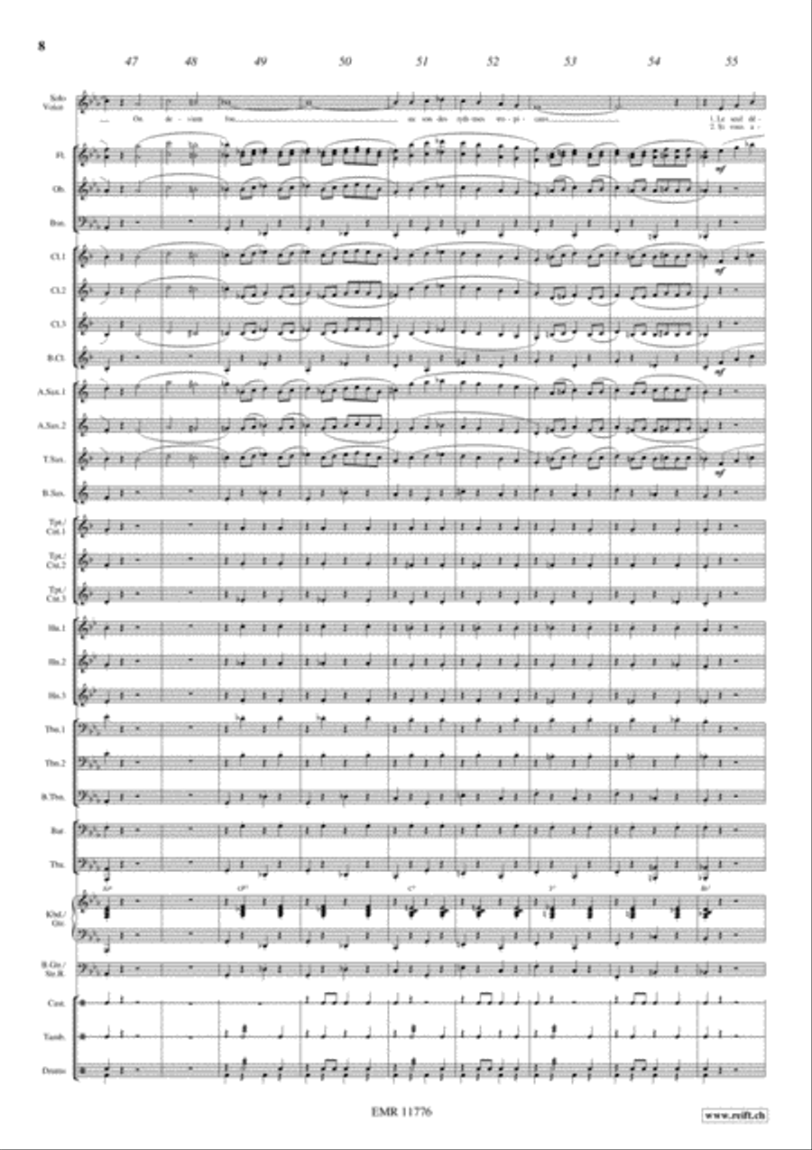 Le Chanteur de Mexico Concert Band scores gallery preview page 9