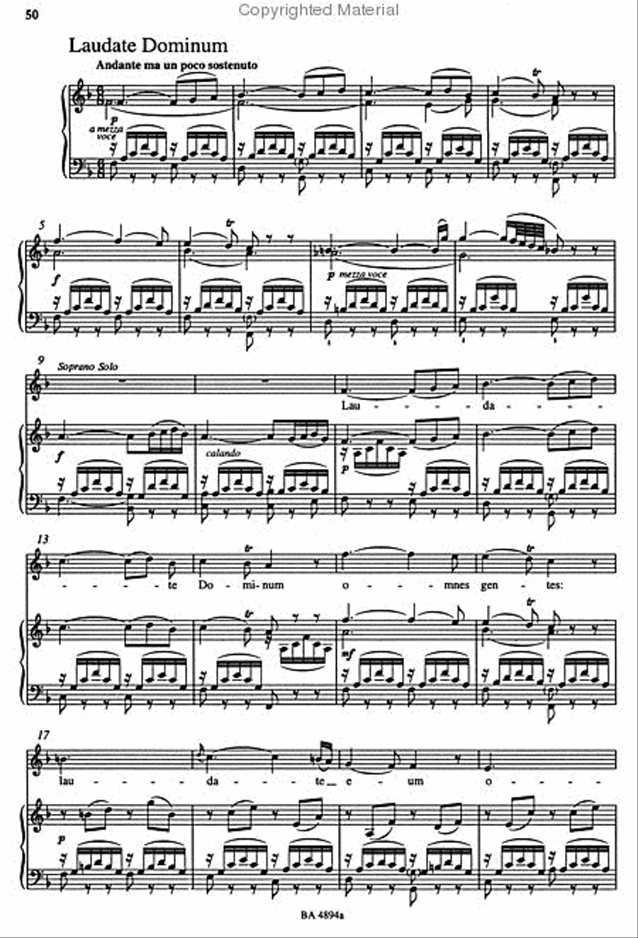 Vesperae Solennes De Confessore 4-Part scores gallery preview page 3