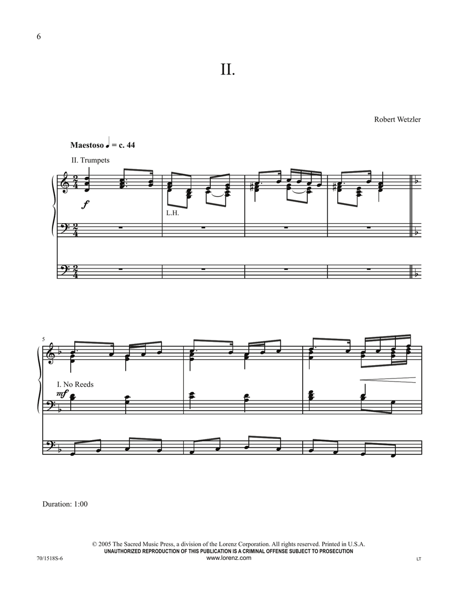 Four Trumpet Fanfares for Organ (Digital Download) Trumpet scores gallery preview page 3