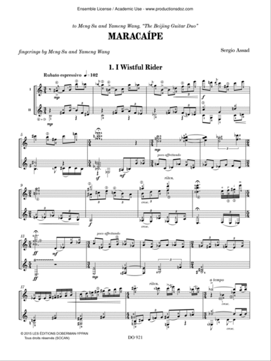 Maracaípe Classical Guitar scores gallery preview page 3