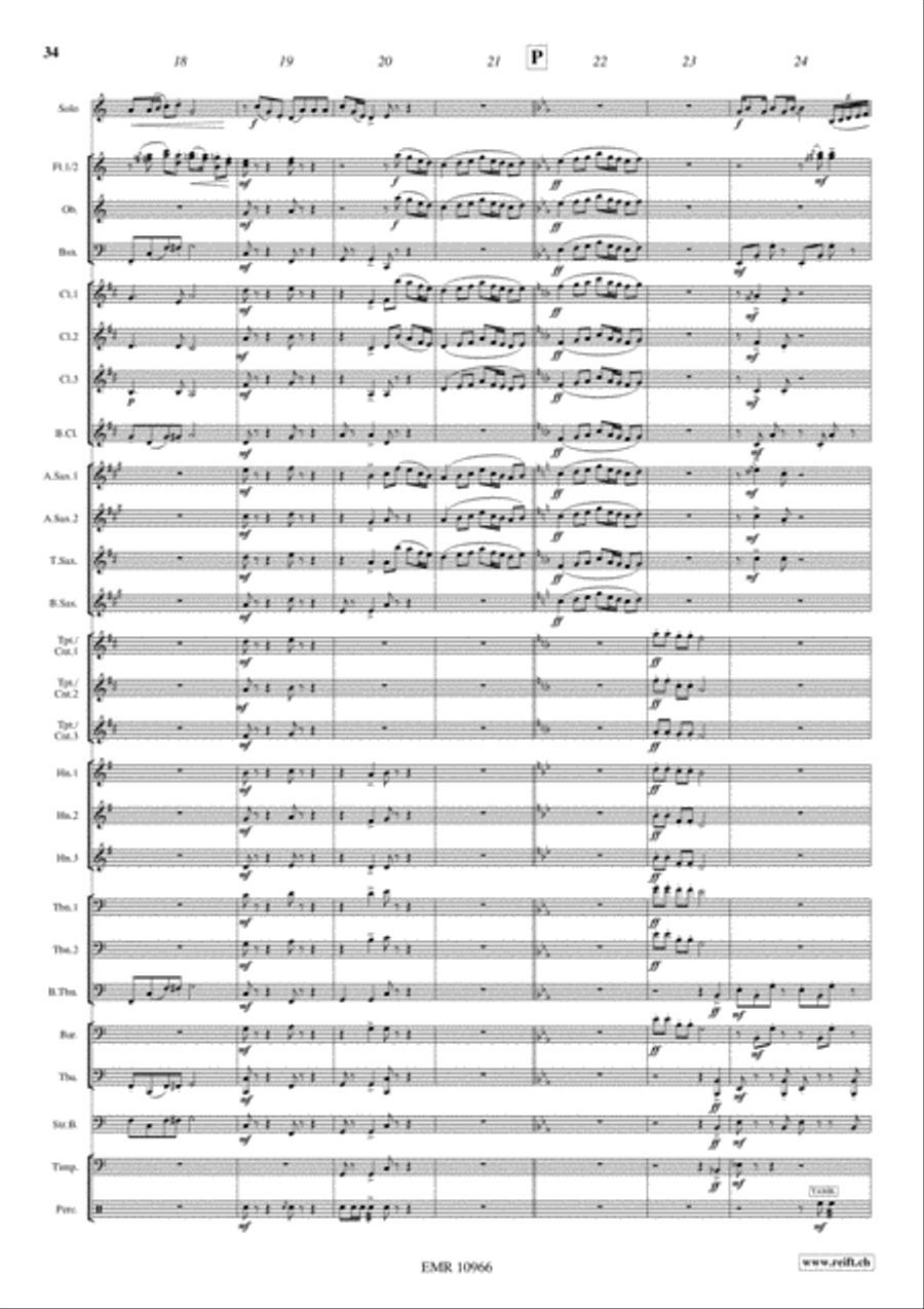 Japanese Folksongs Concert Band scores gallery preview page 18
