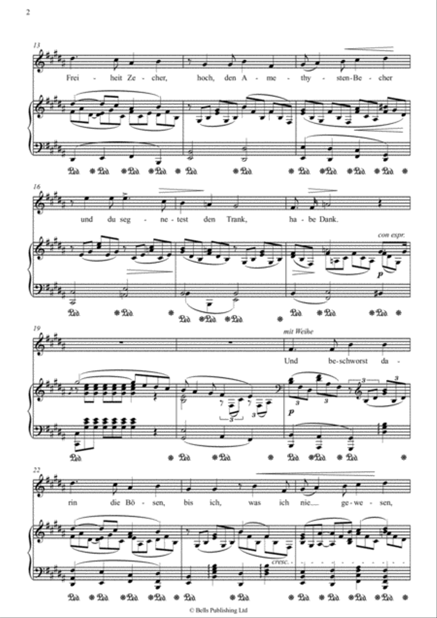 Zueignung, Op. 10 No. 1 (B Major) Voice Solo scores gallery preview page 2