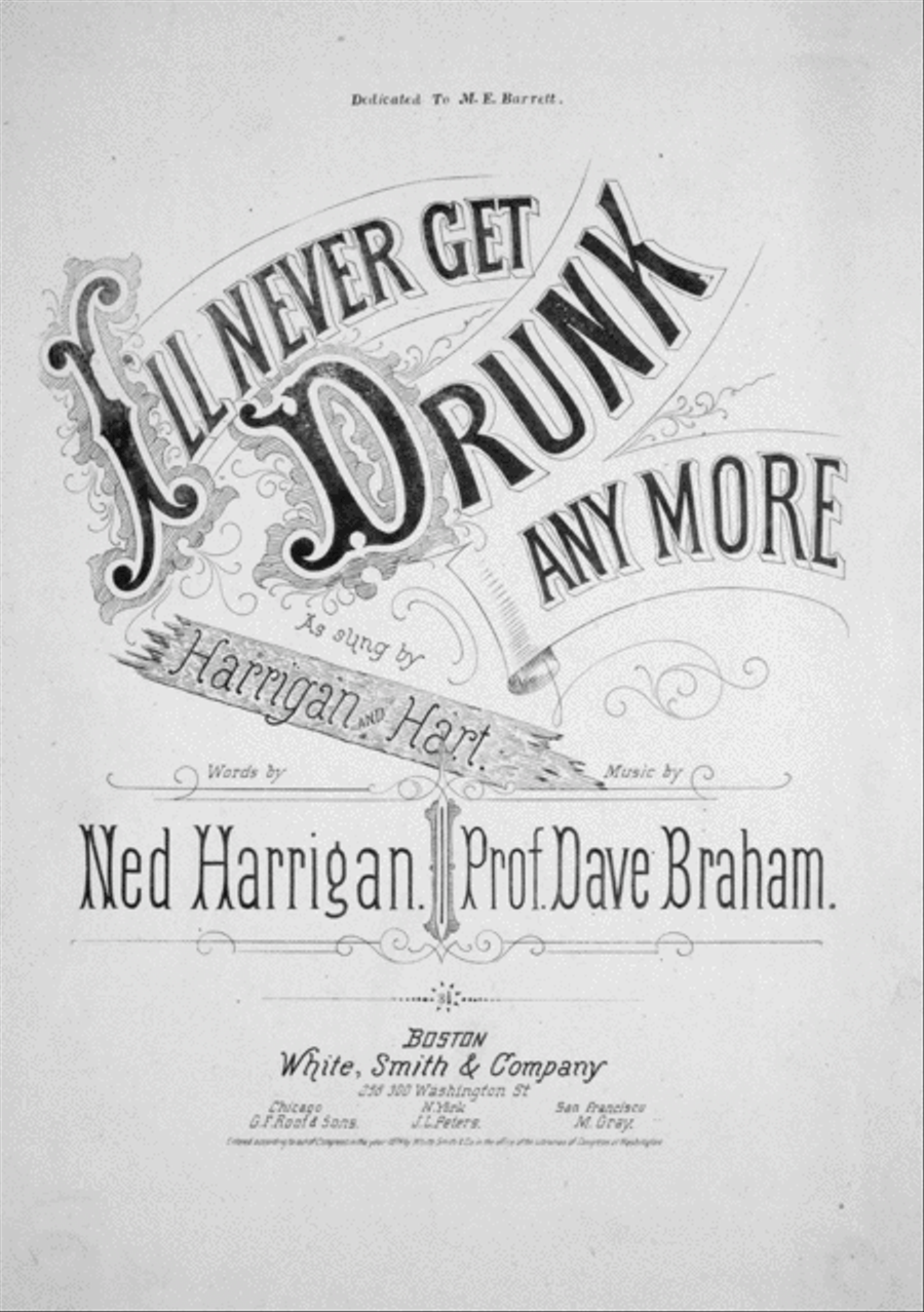 I'll Never Get Drunk Any More Voice scores gallery preview page 1