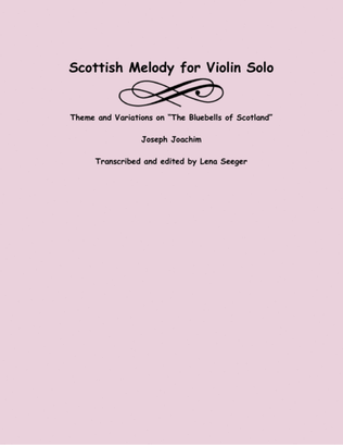 Scottish Melody for Violin Solo