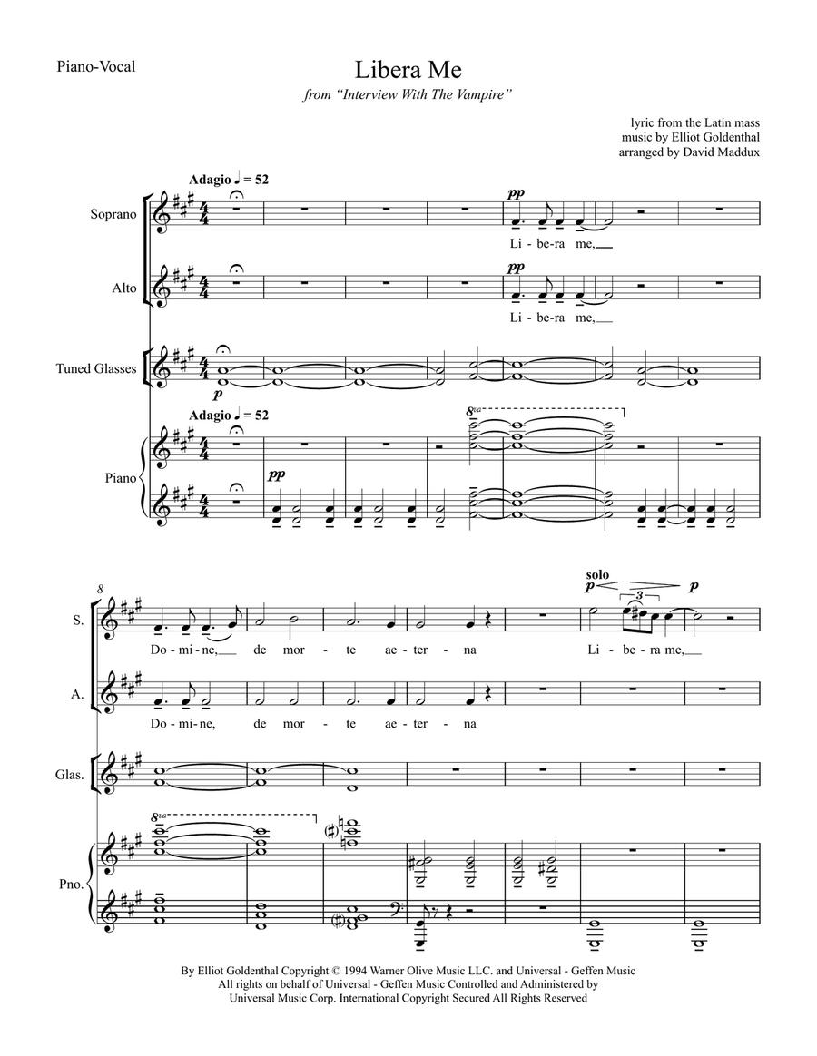 Libera Me SSA scores gallery preview page 1