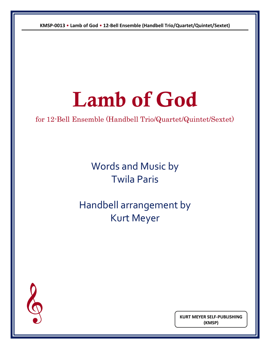 Lamb Of God by Twila Paris Handbell Choir - Digital Sheet Music