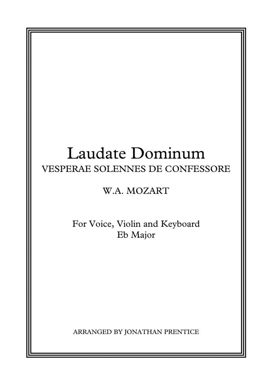 Laudate Dominum - Vesperae solennes de confessore (Eb Major) Medium Voice scores gallery preview page 1
