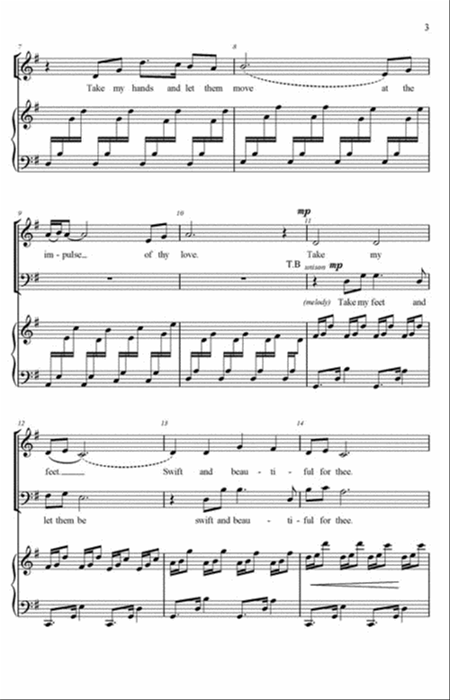 Take My Life and Let It Be 4-Part scores gallery preview page 3