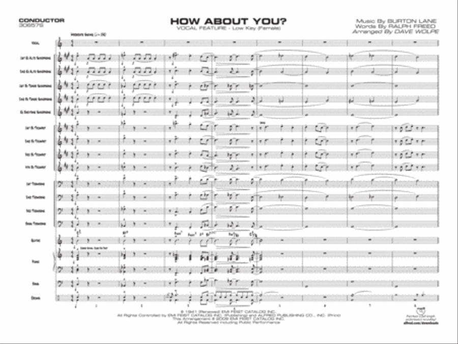 How About You? (score only) Jazz Ensemble scores gallery preview page 4