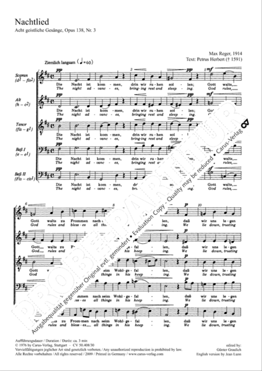 Nachtlied; Der Mond ist aufgegangen Voice scores gallery preview page 2
