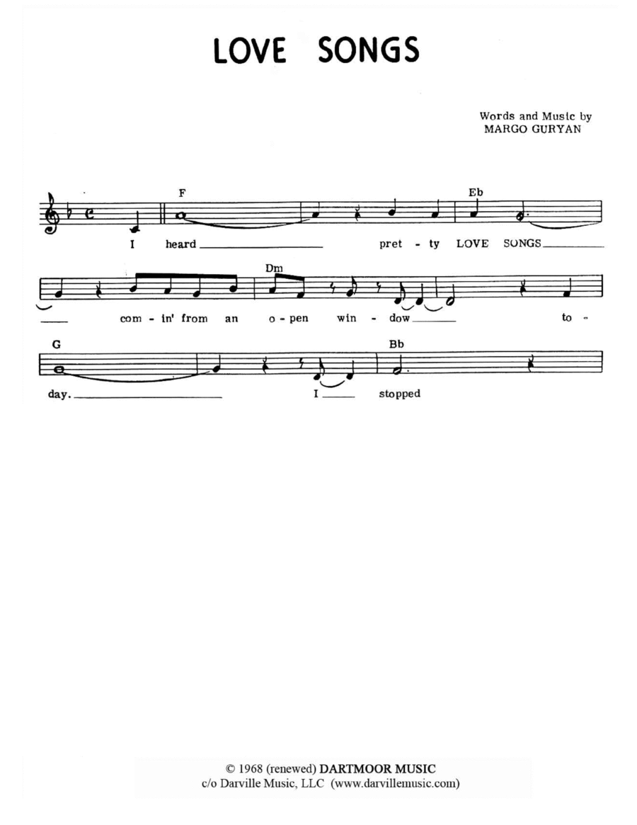 Love Songs Piano scores gallery preview page 1