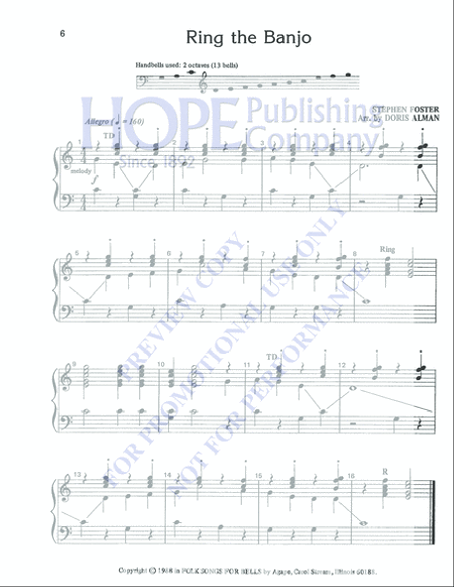 Folk Songs for Bells Folk Songs for Bells 2-Octaves scores gallery preview page 7