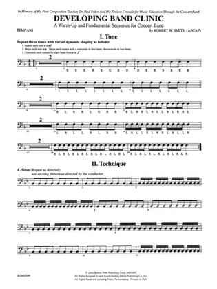 Developing Band Clinic (A Warm-Up and Fundamental Sequence for Concert Band): Timpani