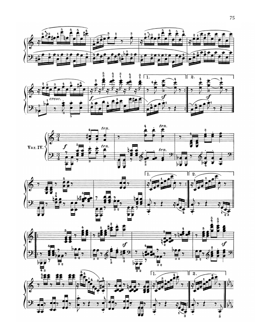 7 Variations On God Save The King, WoO 78 Piano Solo scores gallery preview page 3