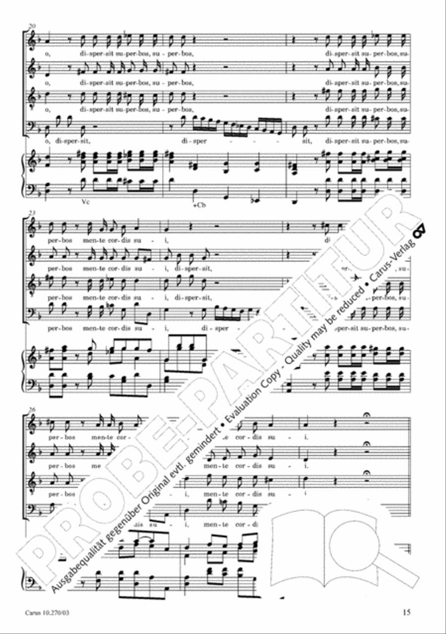 Magnificat in B flat major 4-Part scores gallery preview page 16