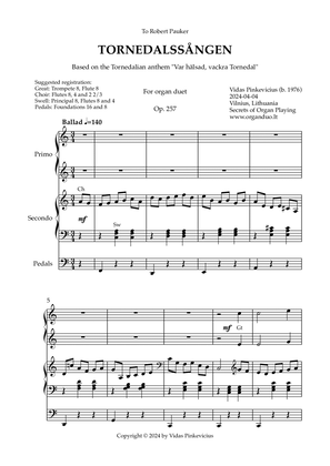 Book cover for Tornedalssången, Op. 257 (Organ Duet) by Vidas Pinkevicius