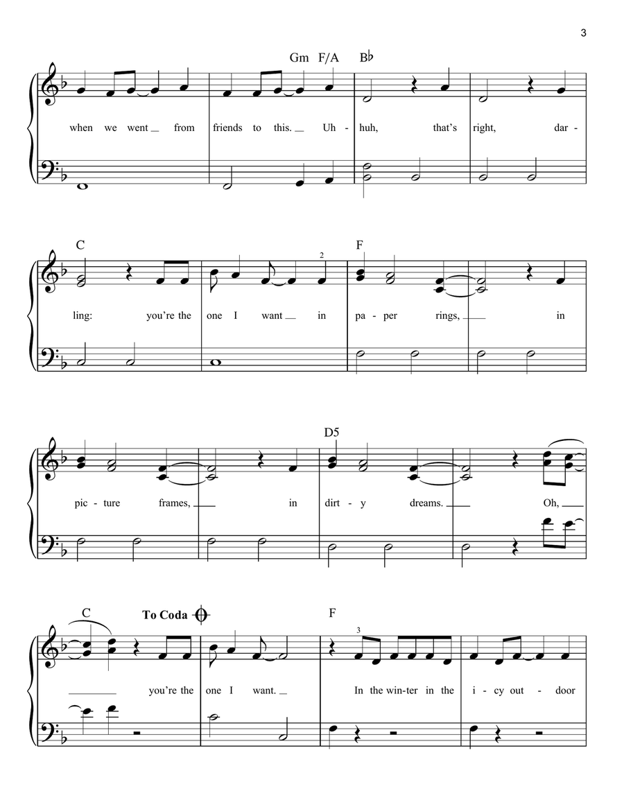 Paper Rings Easy Piano scores gallery preview page 3
