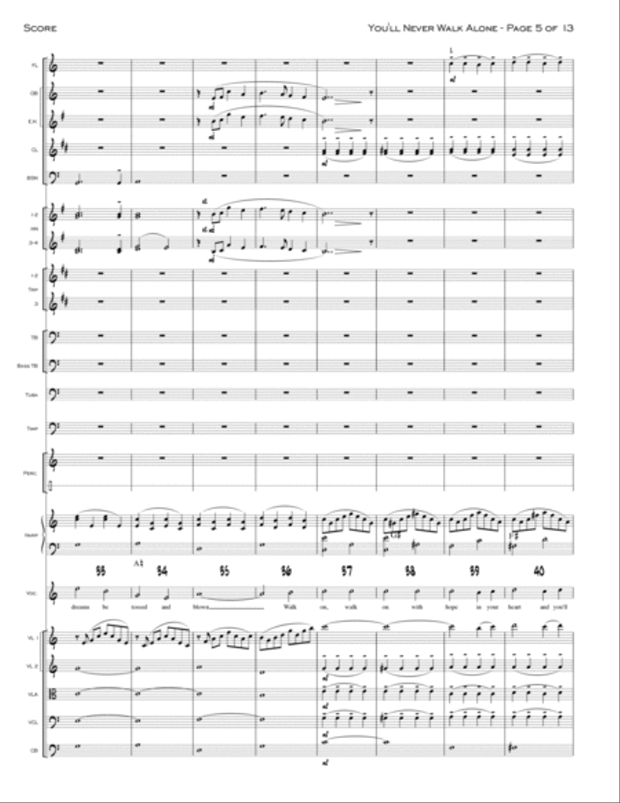 You'll Never Walk Alone Full Orchestra scores gallery preview page 5