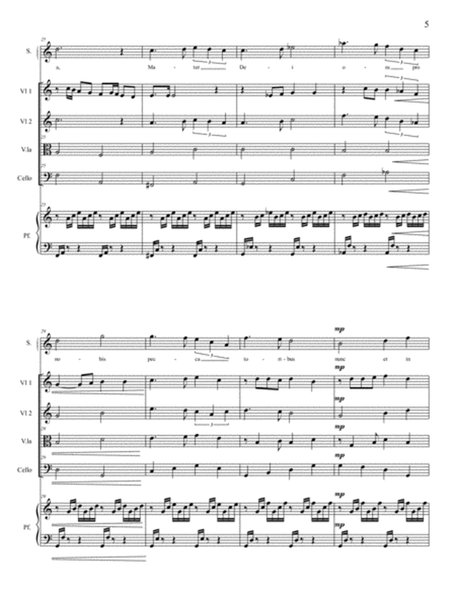 AVE MARIA on Prelude n. 1 BWV 846 - For Soprano Solo, String Quartet and Piano image number null