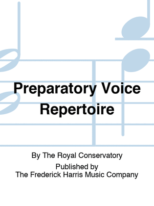 Book cover for Preparatory Voice Repertoire