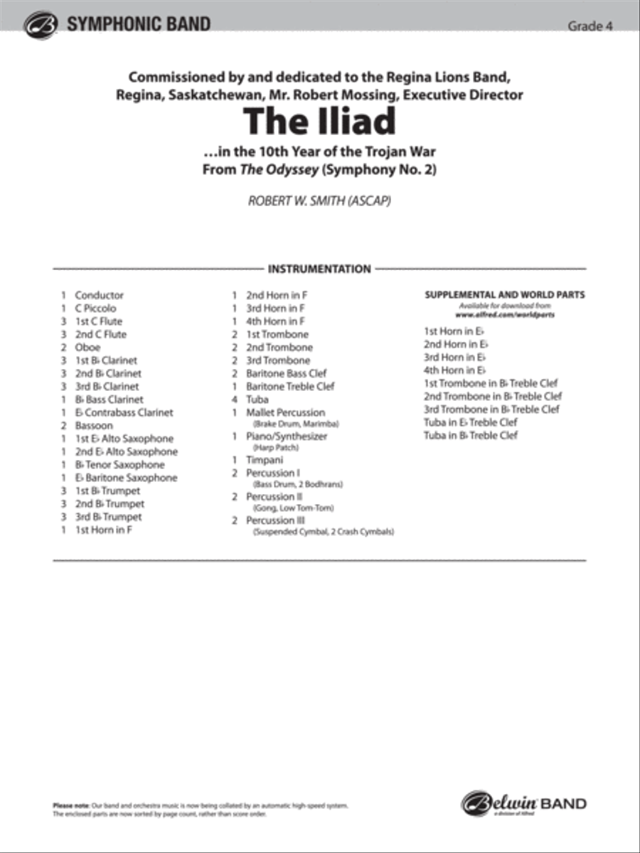 The Iliad (from The Odyssey (Symphony No. 2)) Concert Band scores gallery preview page 2