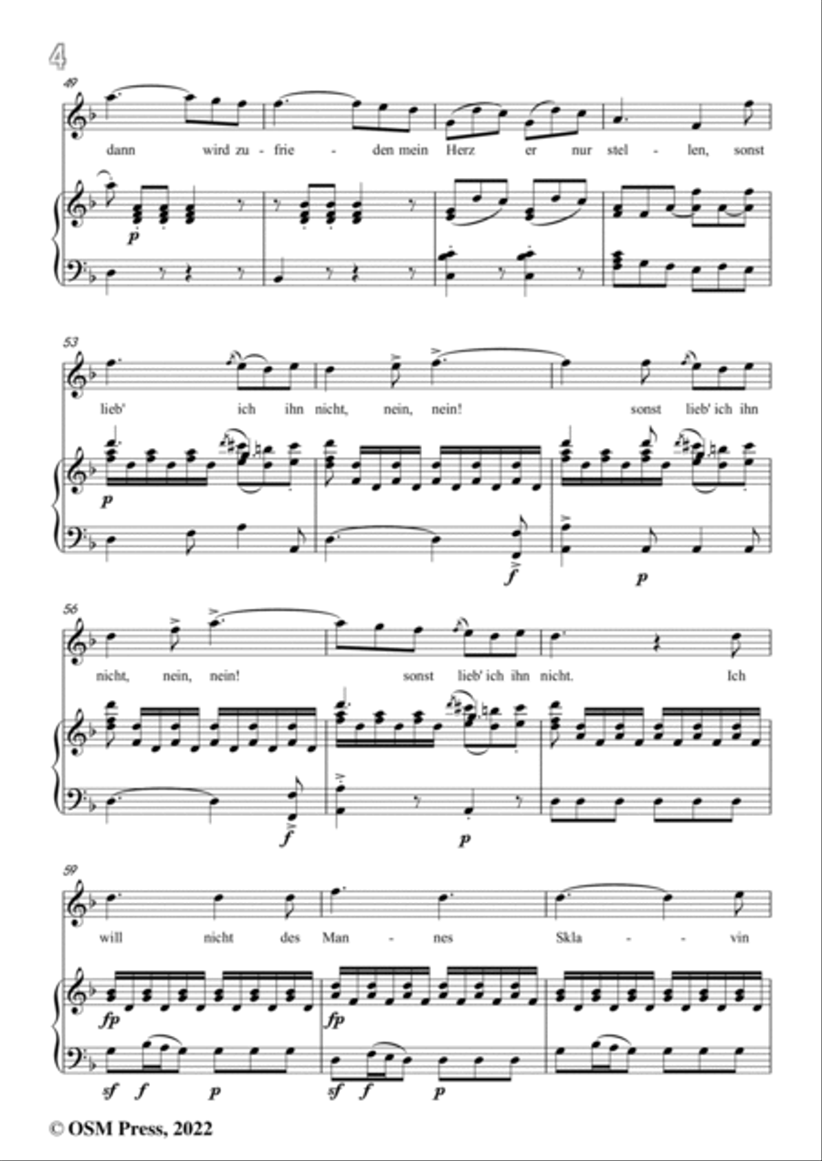 Loewe-Schleier-Romanze,in F Major,for Voice and Piano Voice Solo scores gallery preview page 6