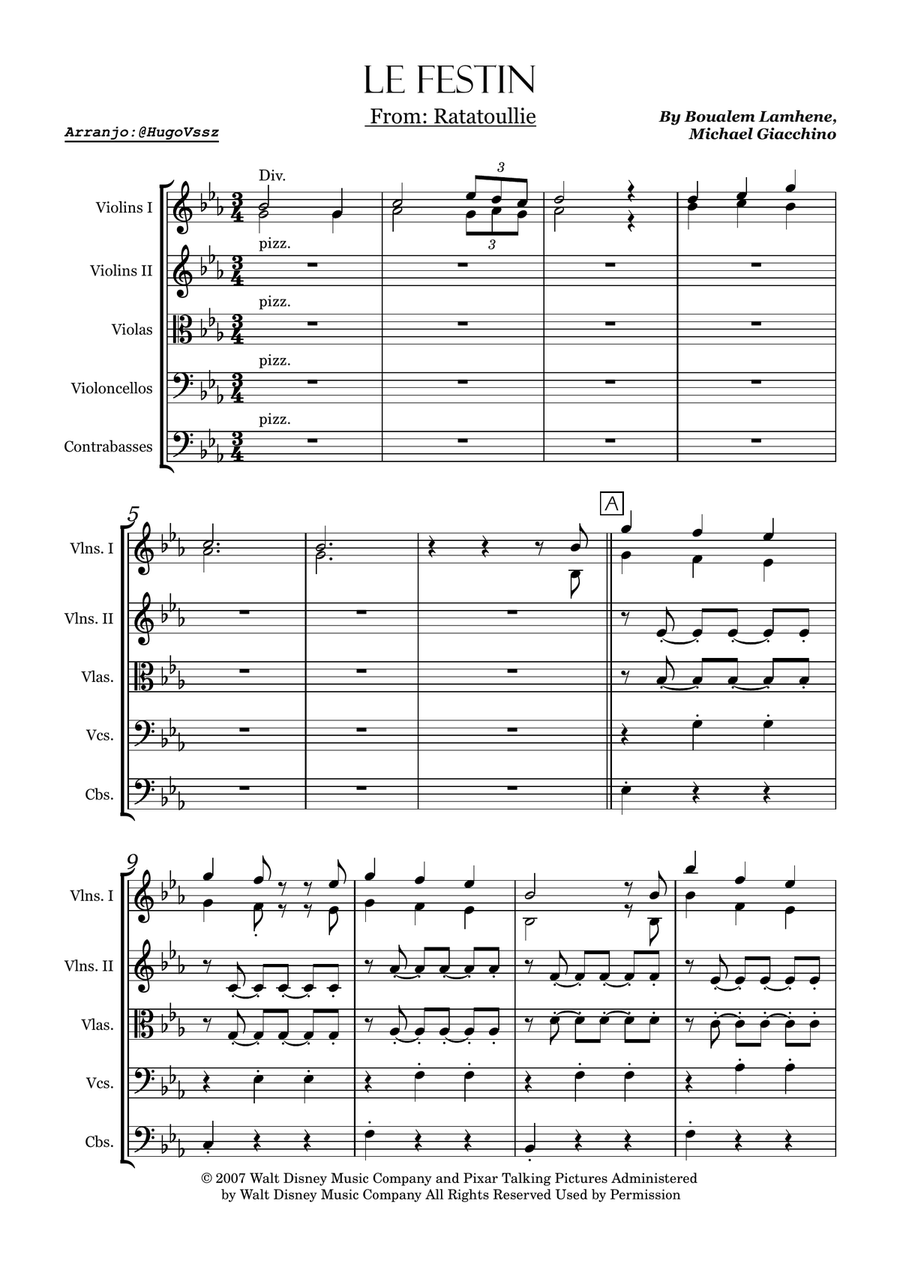Le Festin String Orchestra scores gallery preview page 1