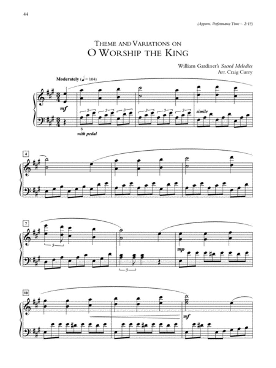 Creative Hymn Variations Piano Solo scores gallery preview page 5