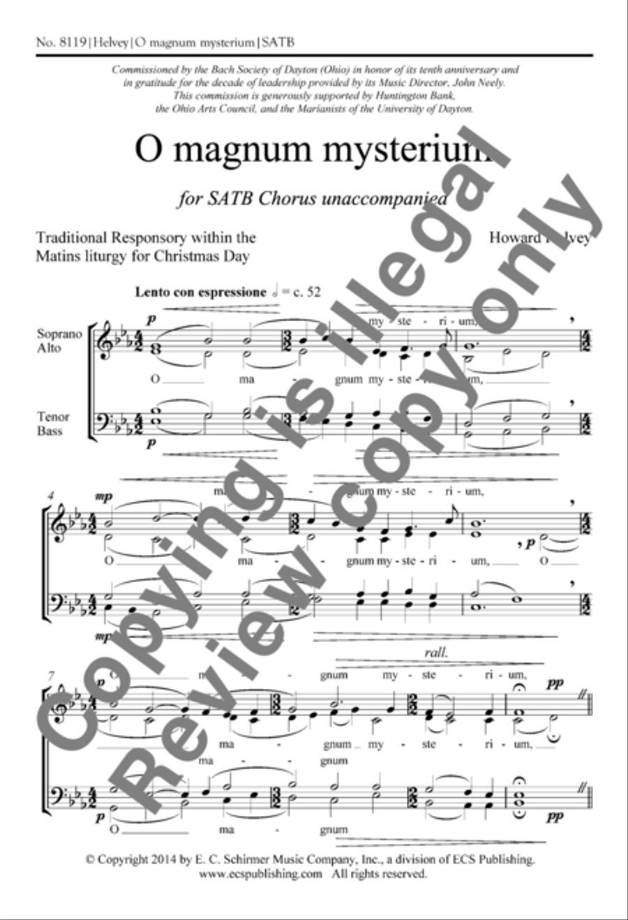 O magnum mysterium 4-Part scores gallery preview page 6