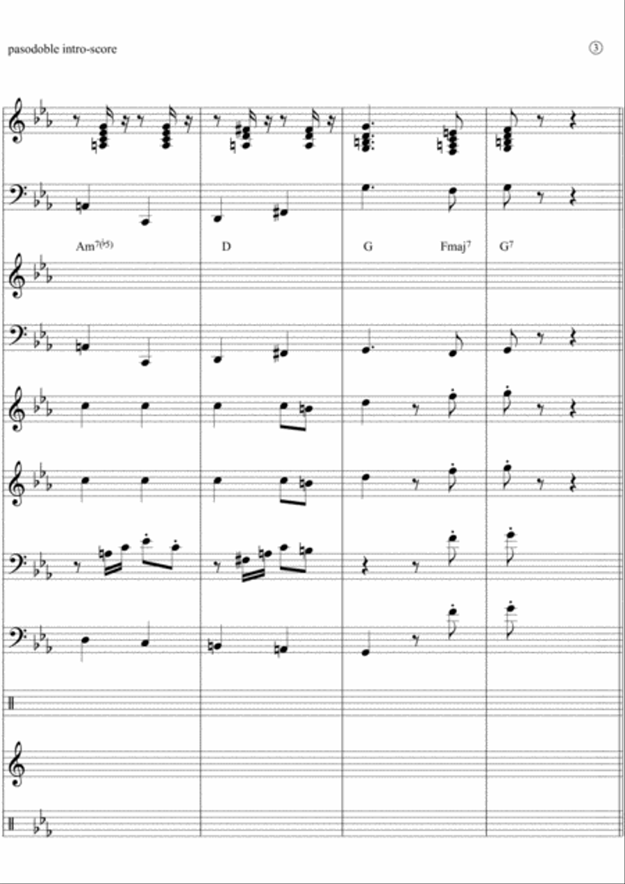 PASODOBLE intro Small Ensemble scores gallery preview page 3