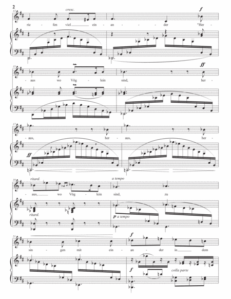REINECKE: Frühlingslied, Op. 29 no. 1 (transposed to D major)