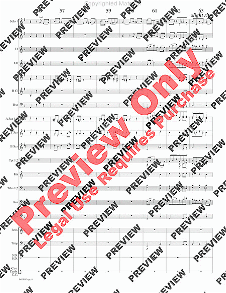 Bolero Concert Band scores gallery preview page 11