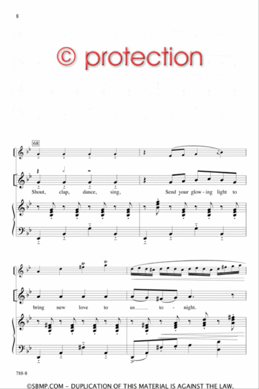 Unending Flame - SA Octavo SA scores gallery preview page 8