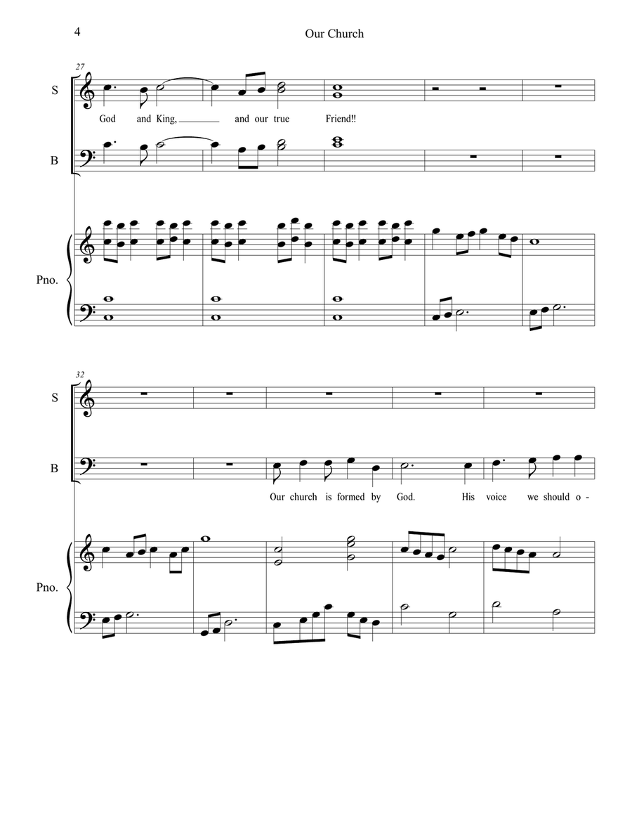 Our Church 4-Part scores gallery preview page 4
